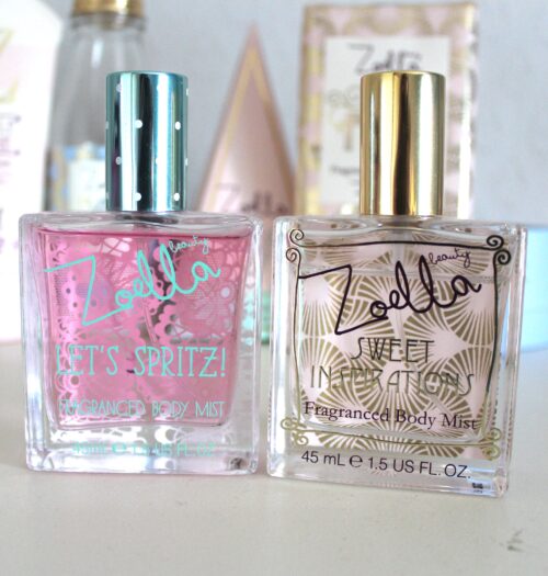 A photo of the Zoeela beauty body mists