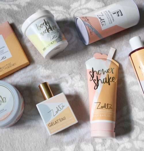 A photo of the entire Zoella beauty jelly and gelato range