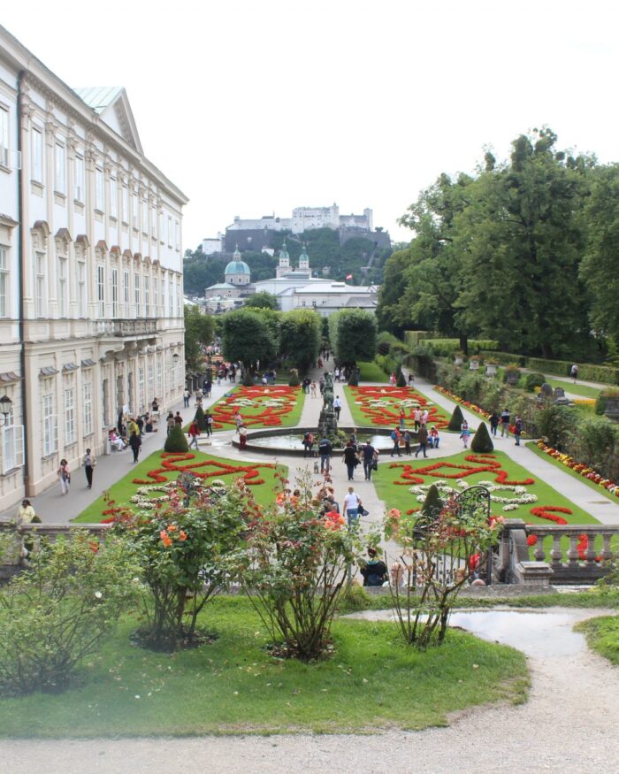 A photo of mirabel gardens and palace in Salzburg