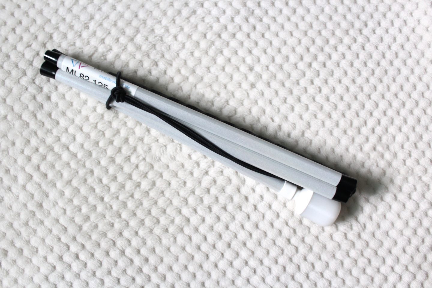A photo of my white cane